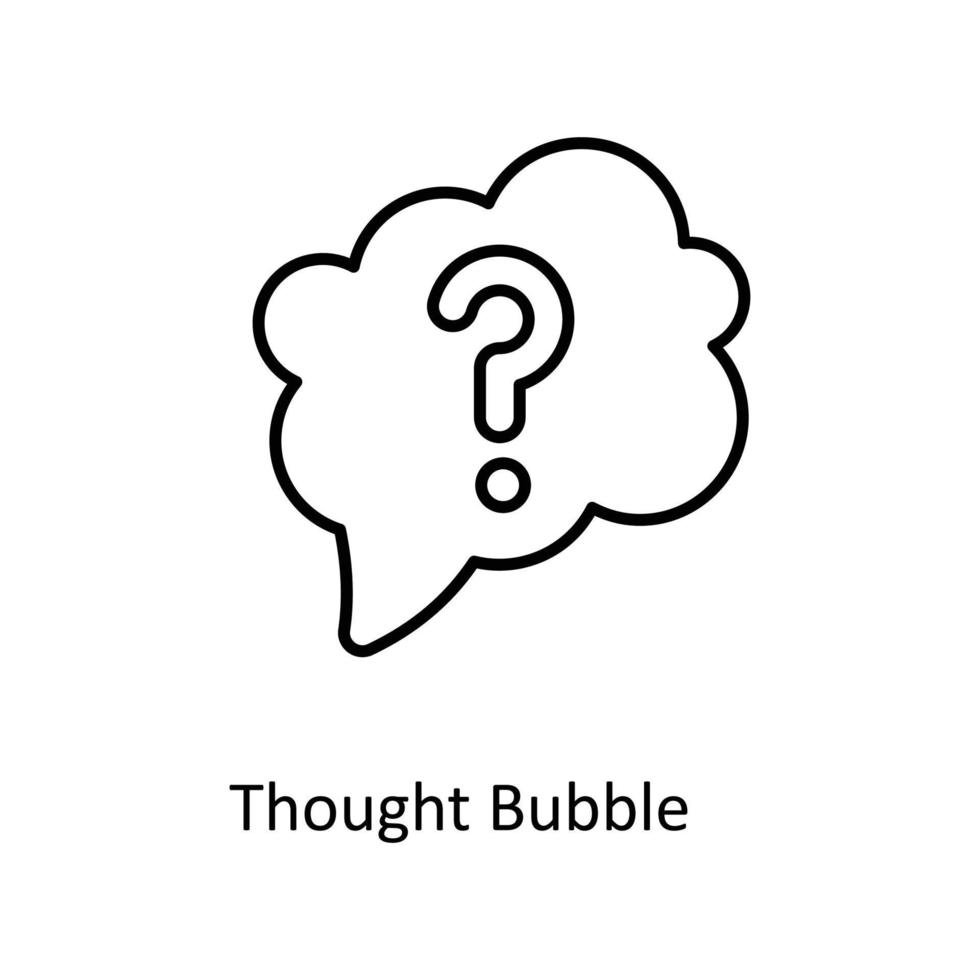 Thought Bubble Vector  outline Icons. Simple stock illustration stock