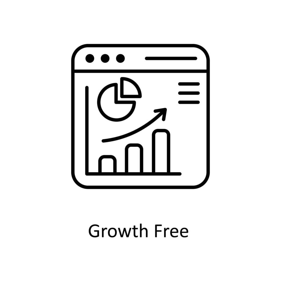 Growth Free Vector  outline Icons. Simple stock illustration stock