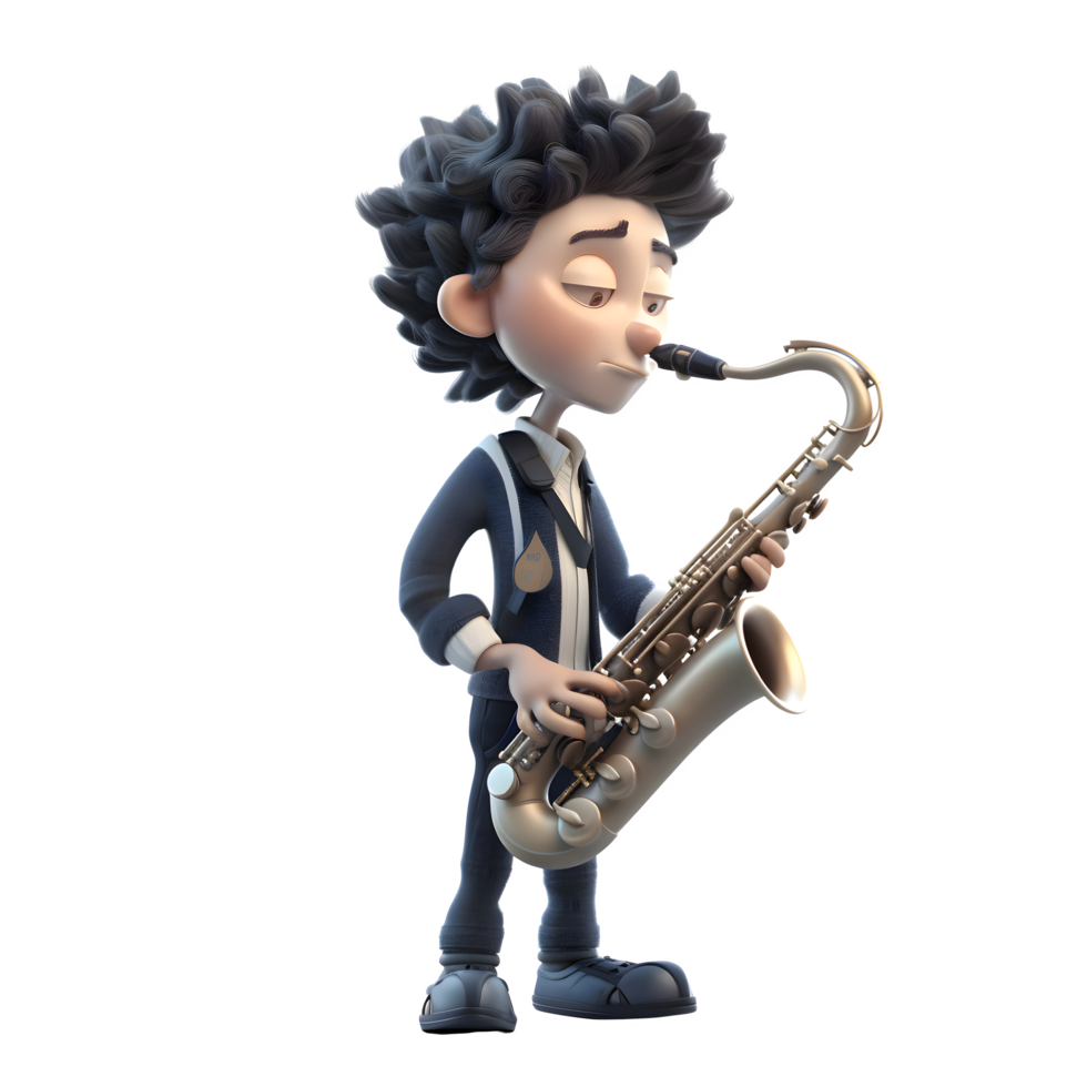 talentuoso musicista bambini a dondolo su png trasparente sfondo