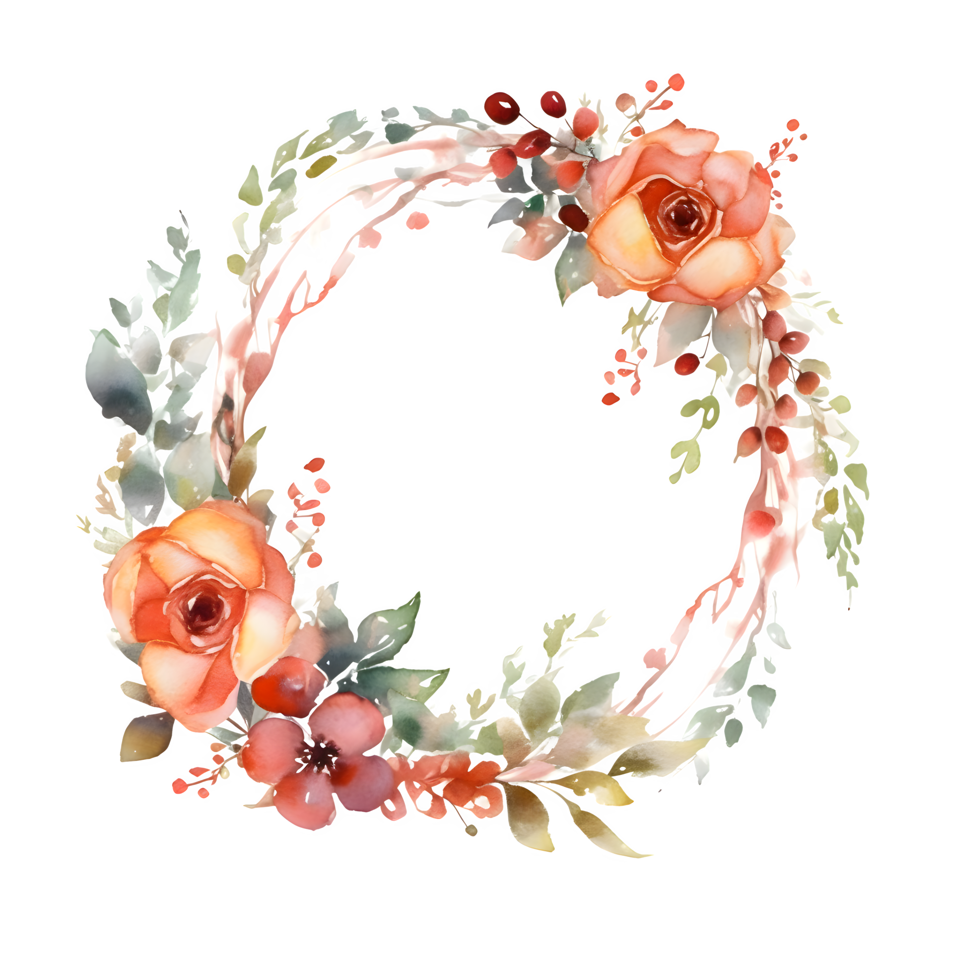 Botanical flower frame design with wildflowers leaves and branches 