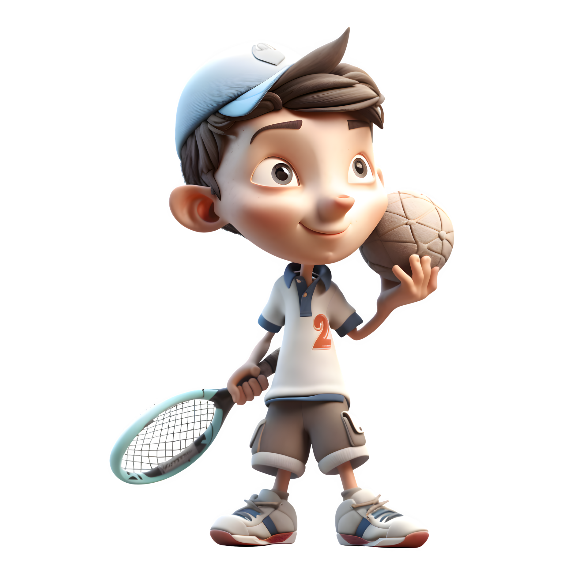 Sports Fun for Kids Children Playing and Having a Blast on White