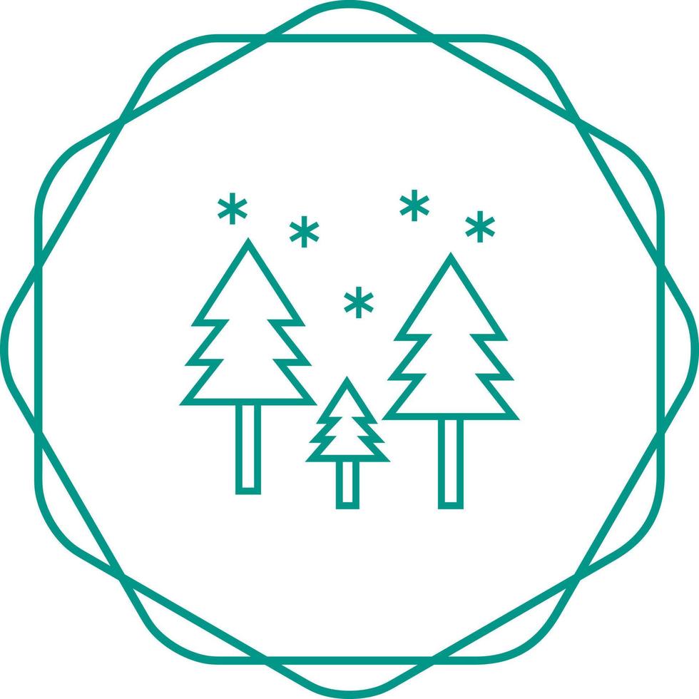 Snowing in trees Vector Icon
