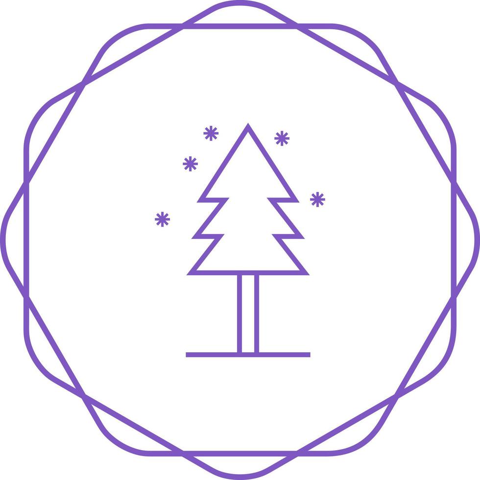 Tree in Snow Vector Icon