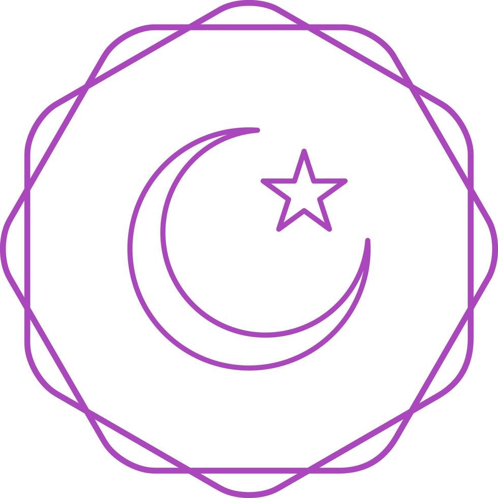 Moon and Star Vector Icon