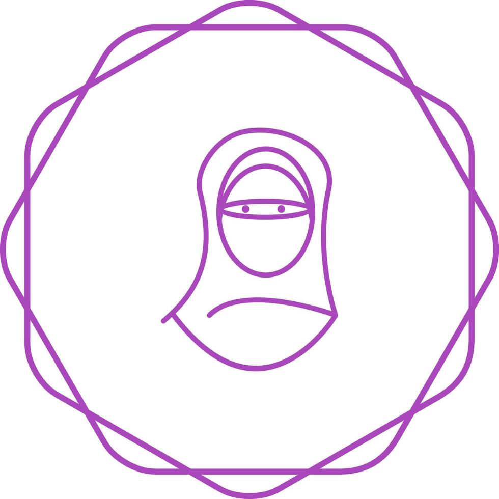 Woman with Niqab Vector Icon