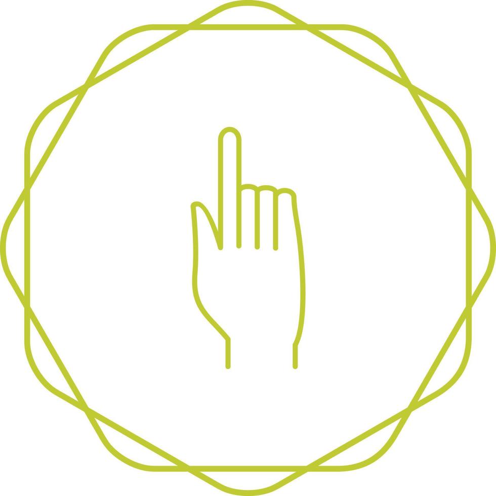 Raised Finger Vector Icon