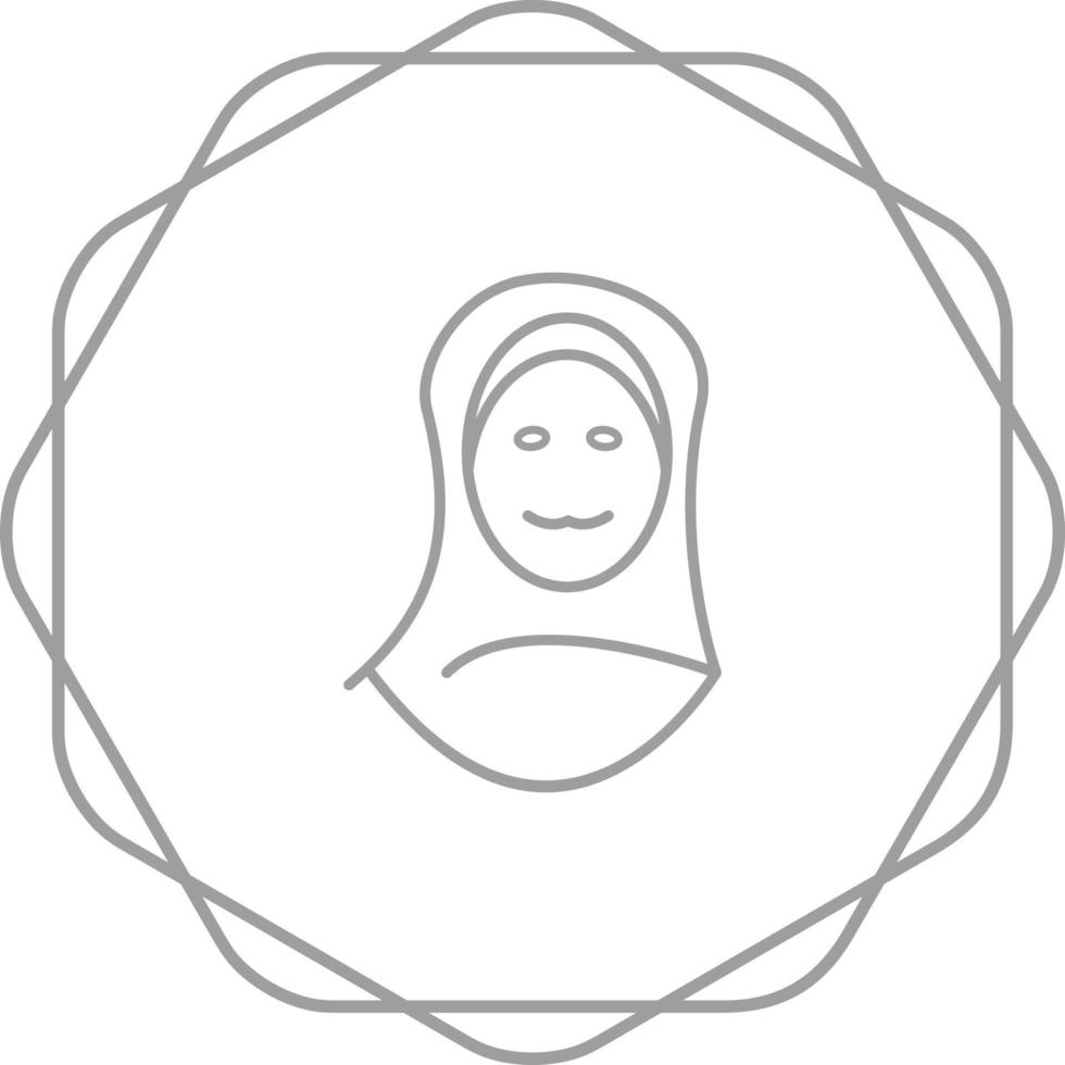 icono de vector de mujer islámica