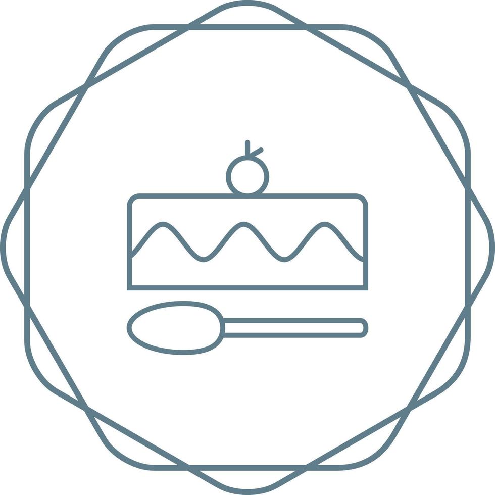Chocolate cake piece Vector Icon