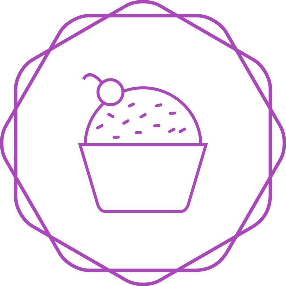 Chocolate Cupcake Vector Icon