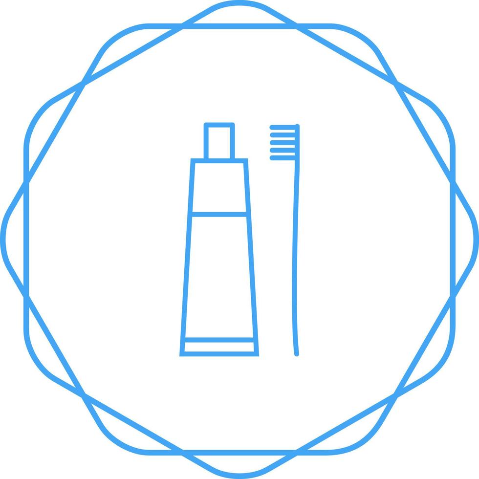 Toothbrush and Toothpaste Vector Icon