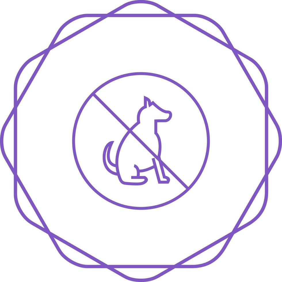 No Pet SIgn Vector Icon