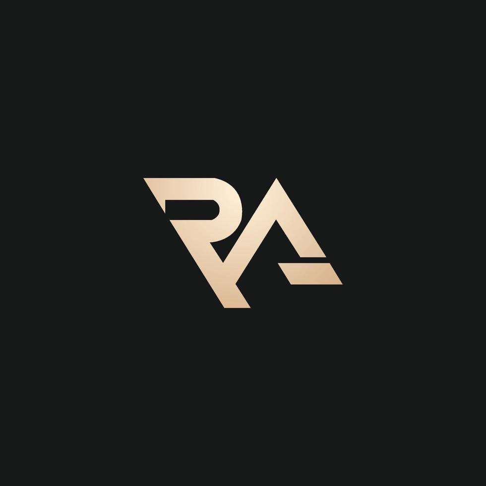 Luxury and modern RA letter logo design vector