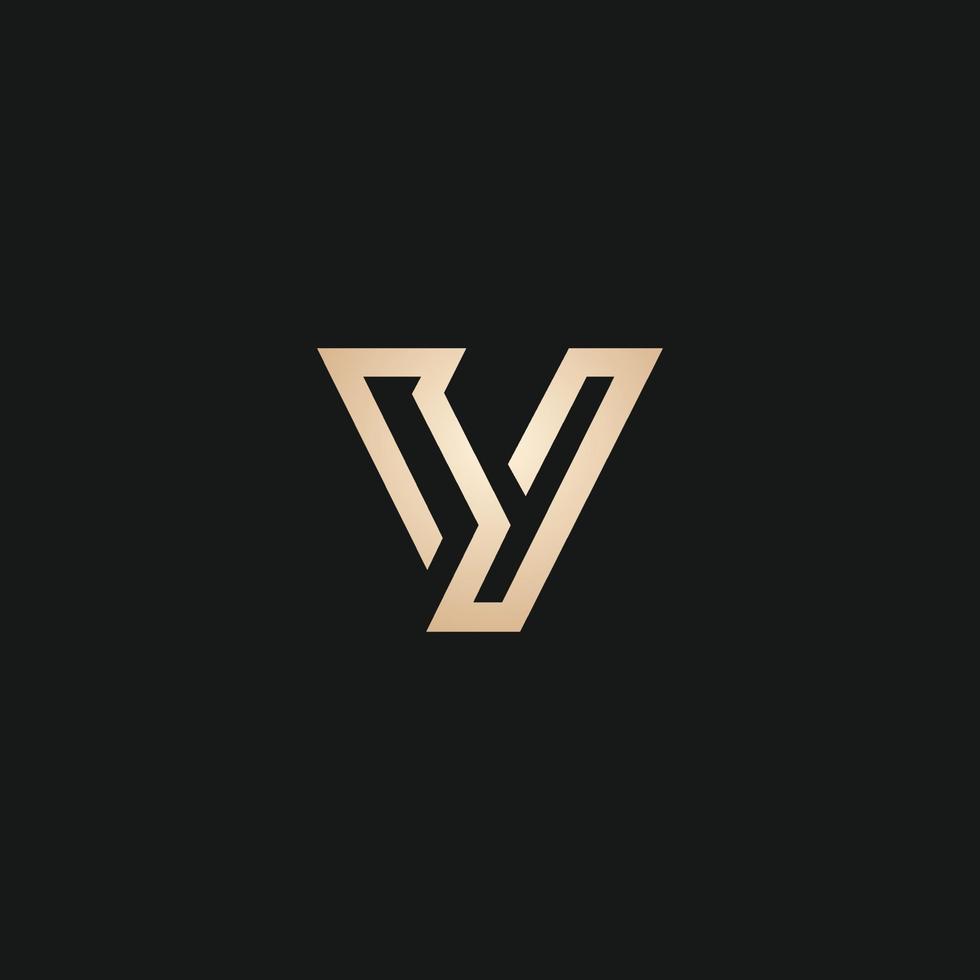 Luxury and modern Y letter logo design vector