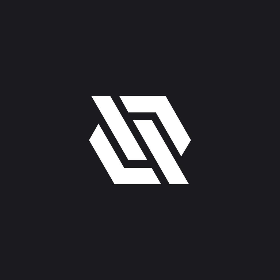 Luxury and modern DP letter logo design vector