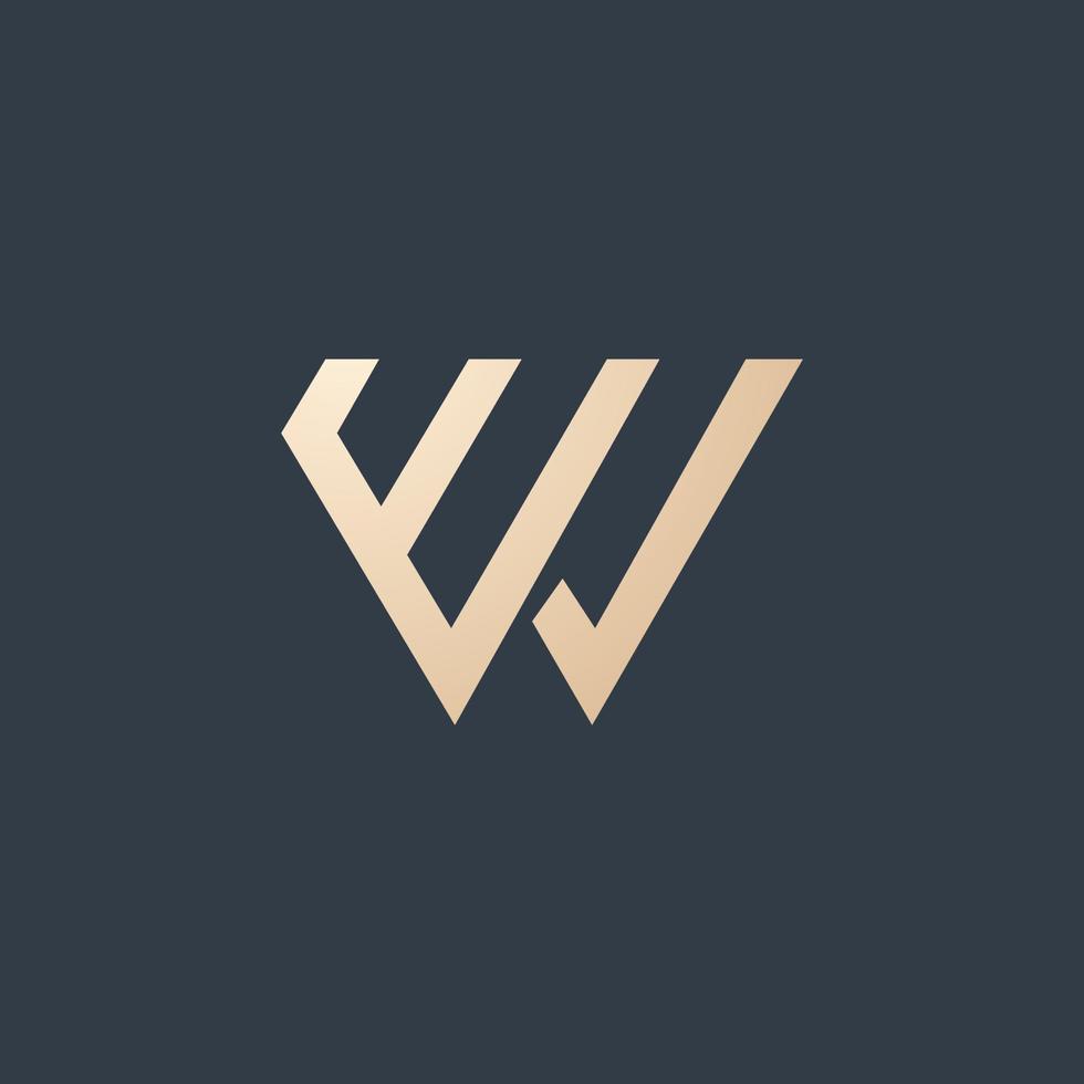Luxury and modern WE logo design vector