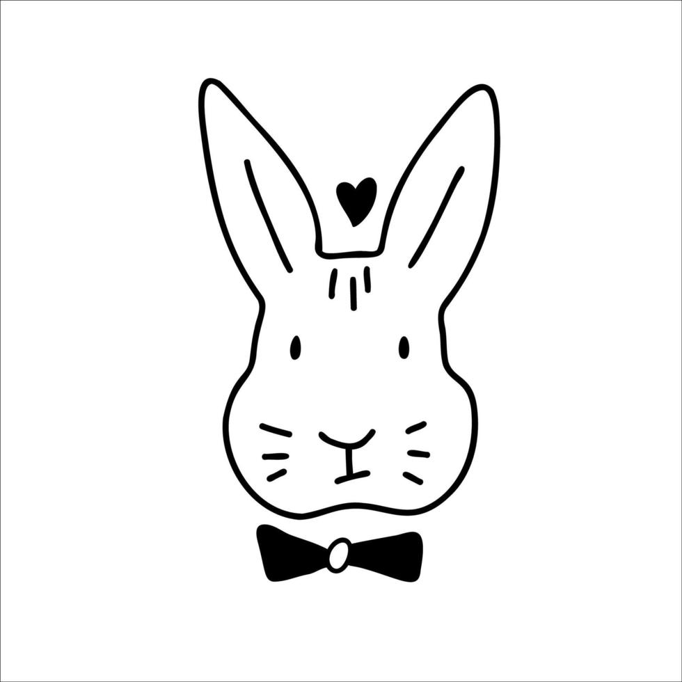 Cute Rabbit bunny SVG Cut File Design for Cricut and Silhouette. vector