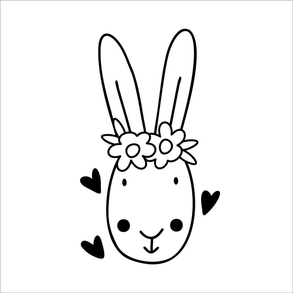 Cute Rabbit bunny SVG Cut File Design for Cricut and Silhouette. vector