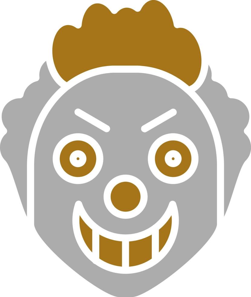 Scary Clown Vector Icon Style