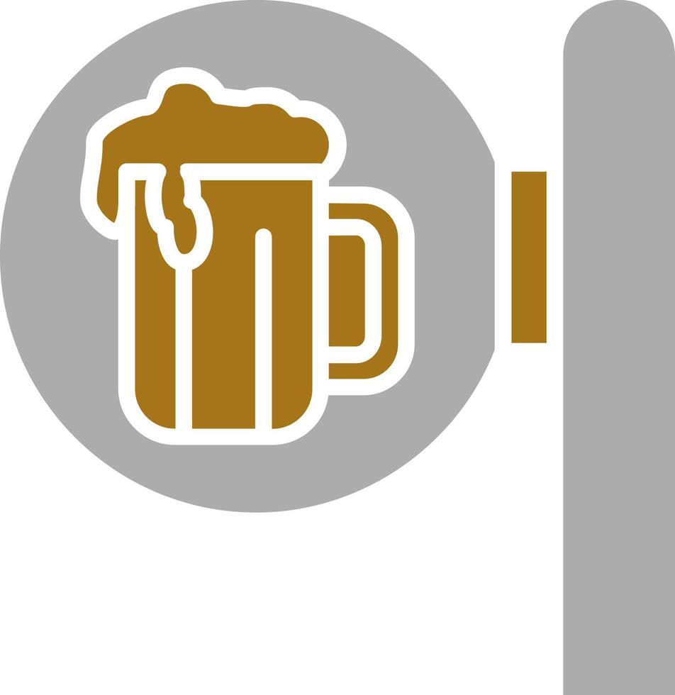 cerveza firmar vector icono estilo