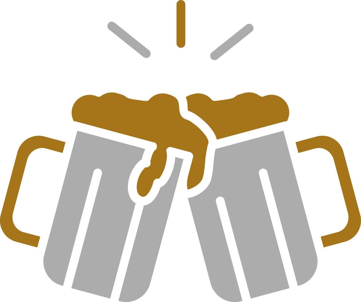 Beers Toasting Vector Icon Style