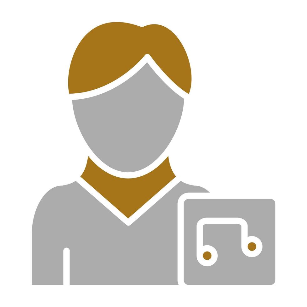 Music Teacher Male Vector Icon Style