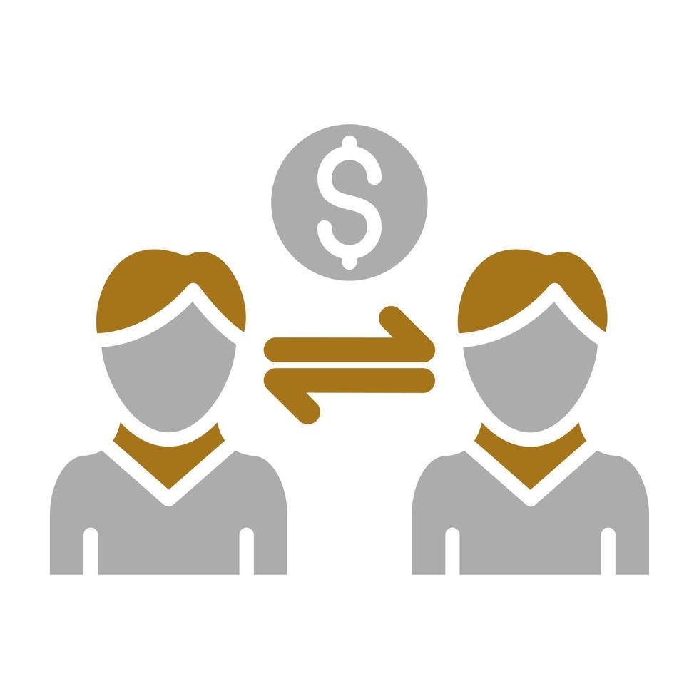 Peer to Peer Lending Vector Icon Style