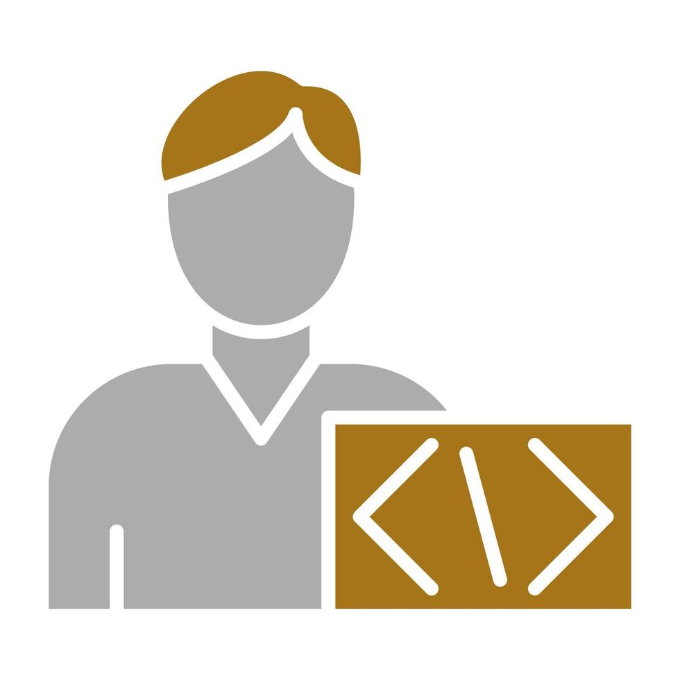 Coder Man Vector Icon Style