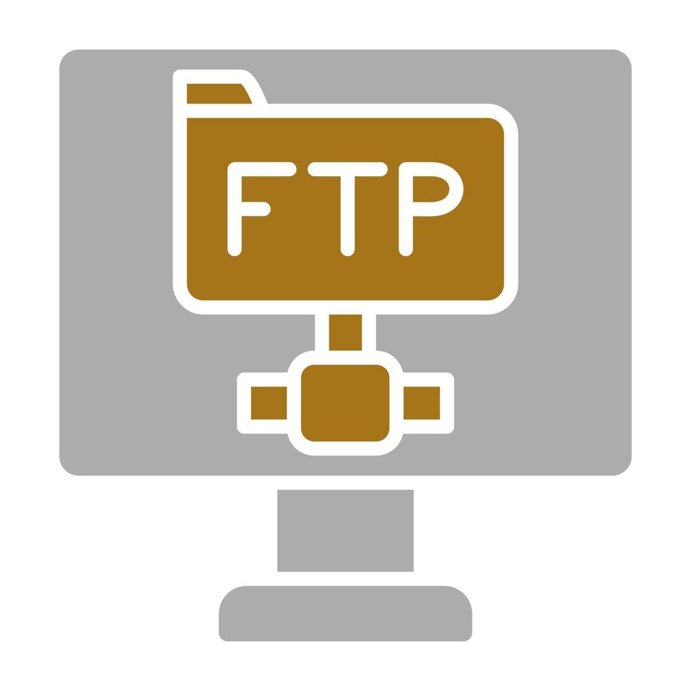 Ftp Protocol Vector Icon Style