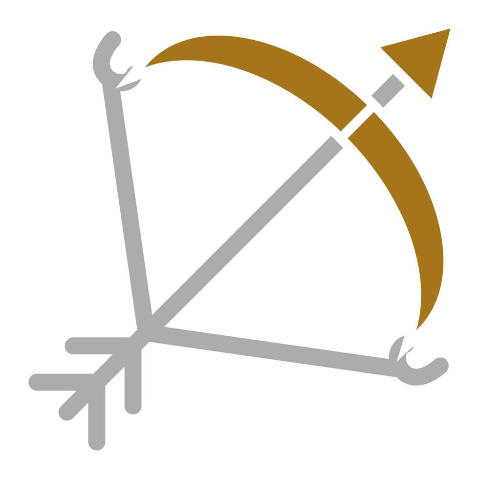 arco y flecha vector icono estilo