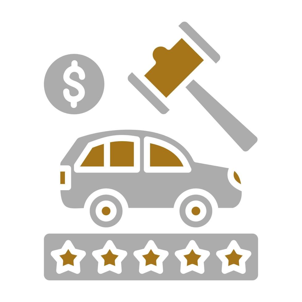 Car Auction Vector Icon Style