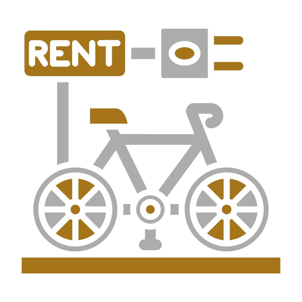 Electric Bicycle Rental Vector Icon Style