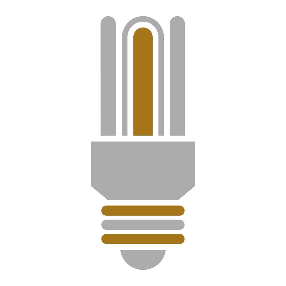 Fluorescent Light Bulb Vector Icon Style