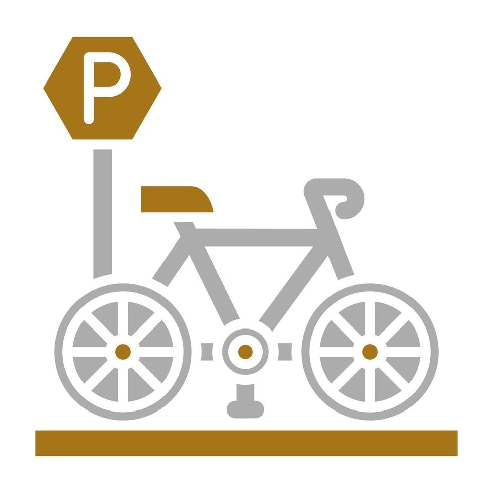 Bicycle Parking Vector Icon Style