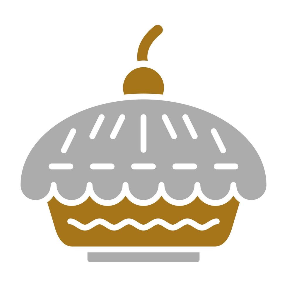 Cherry Pie Vector Icon Style