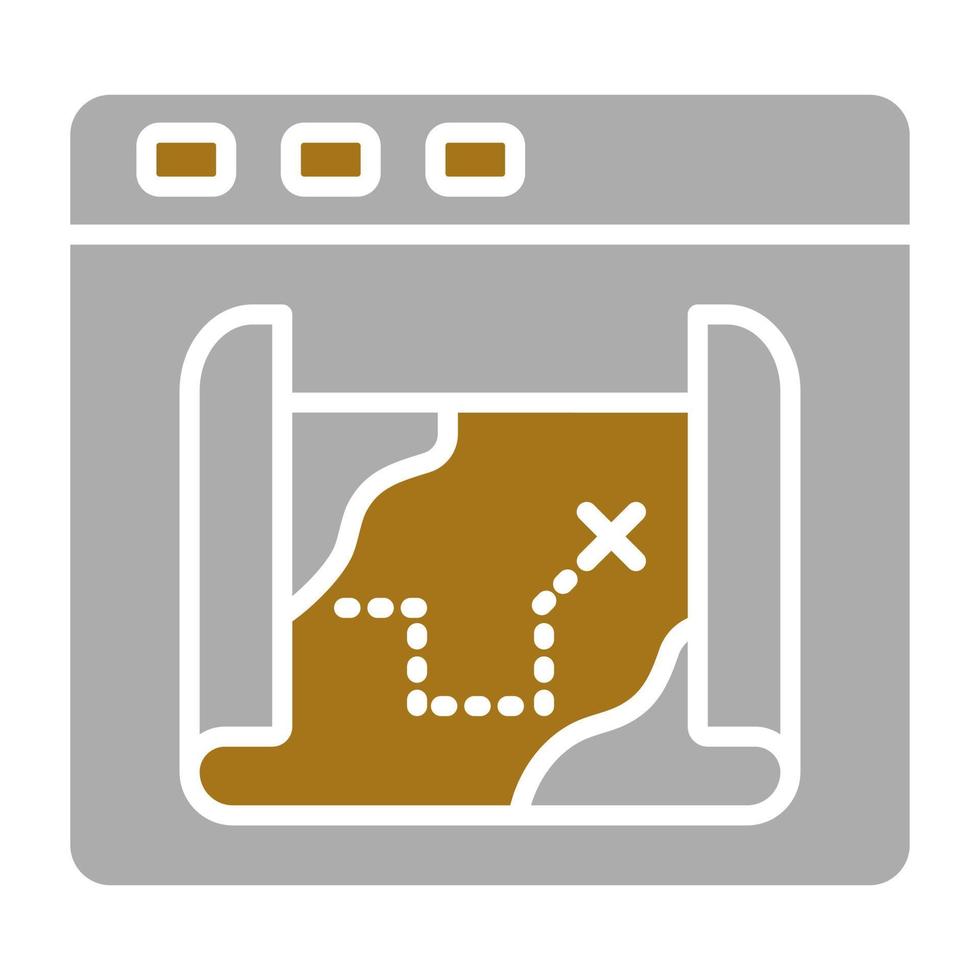 Game Map Vector Icon Style