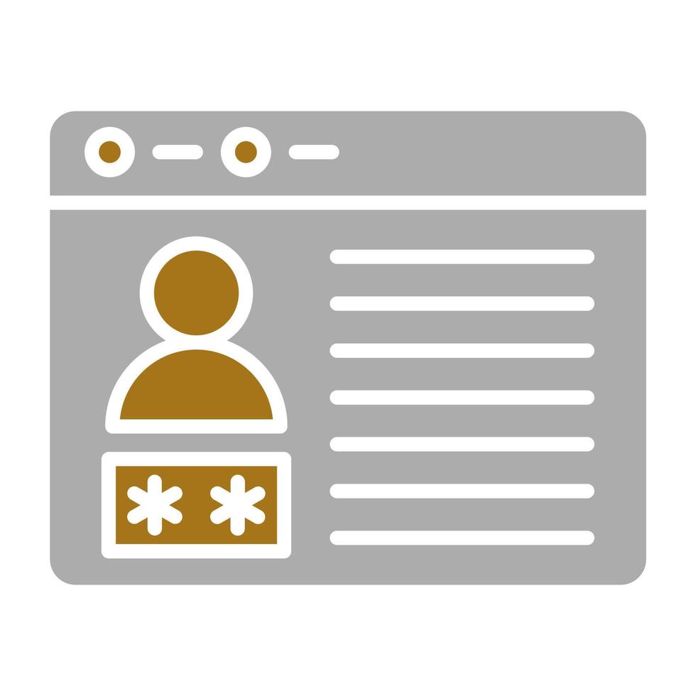 Browser Password Vector Icon Style