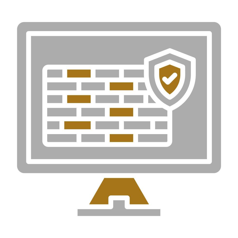 Computer Firewall Vector Icon Style