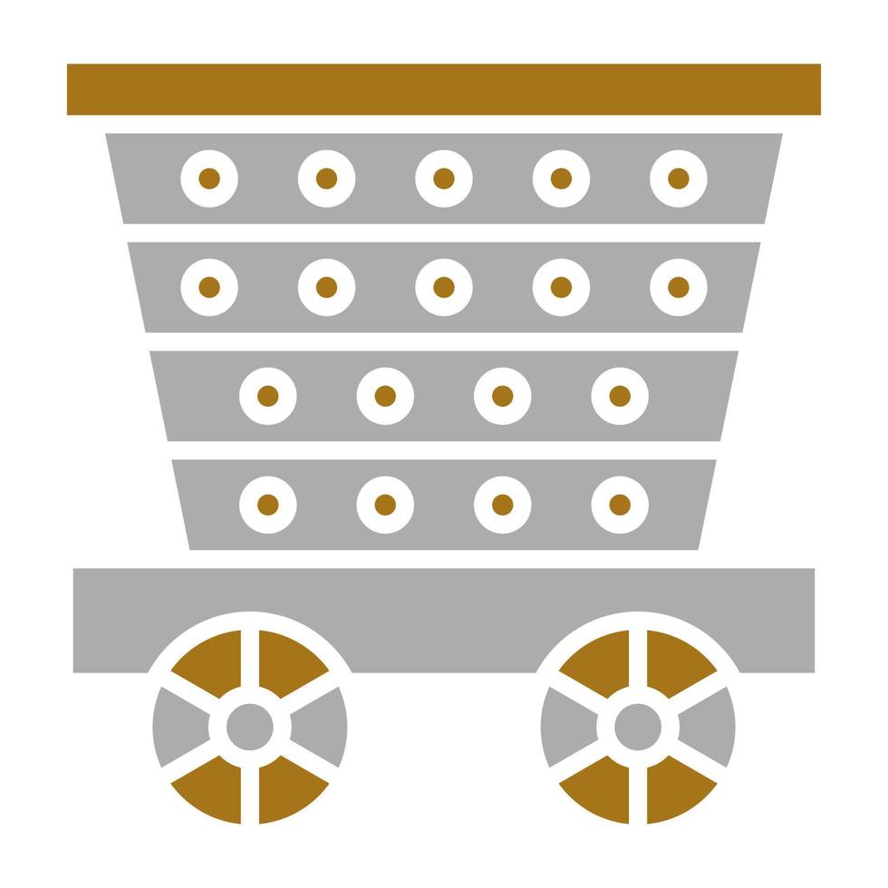 Wood Cart Vector Icon Style