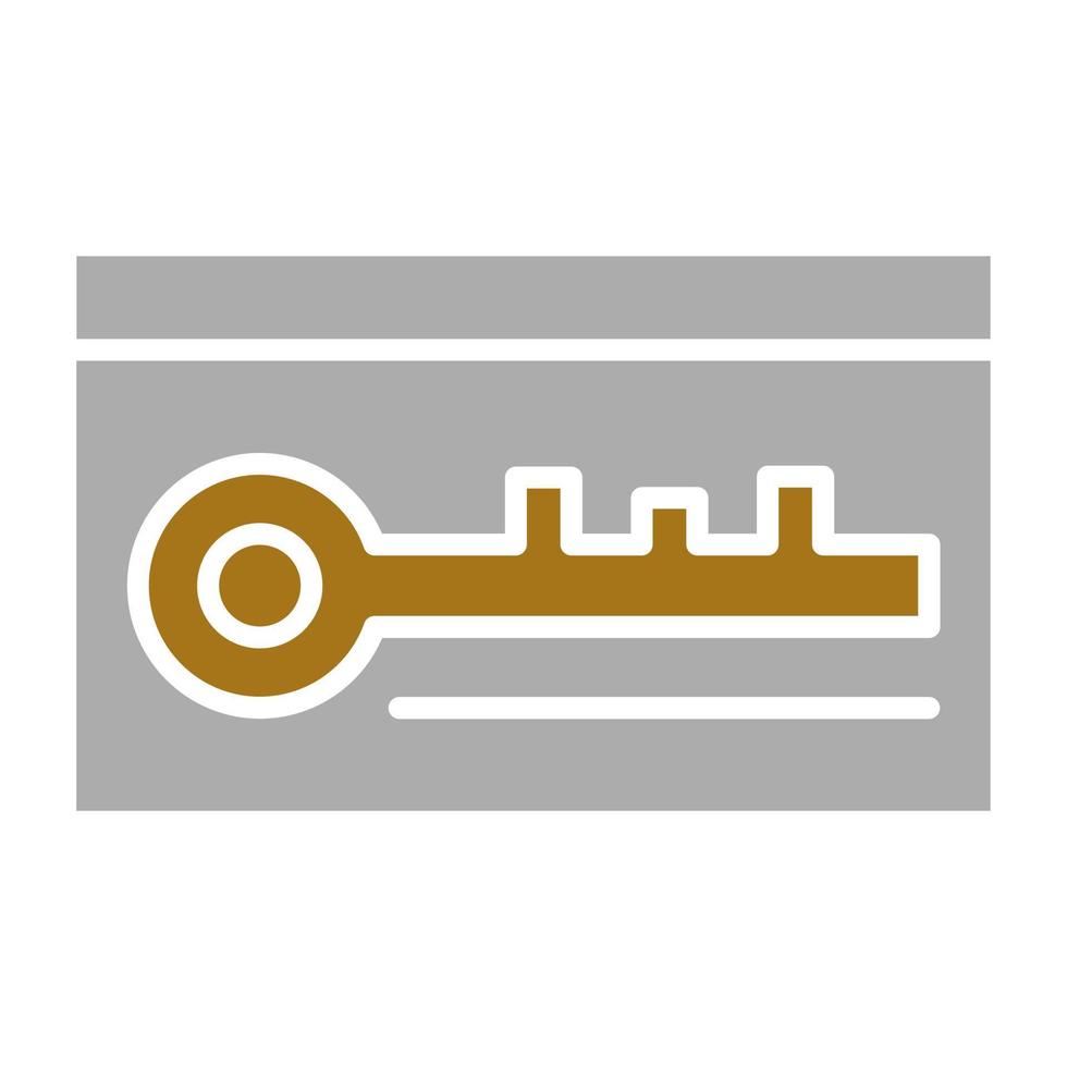 Card Key Vector Icon Style