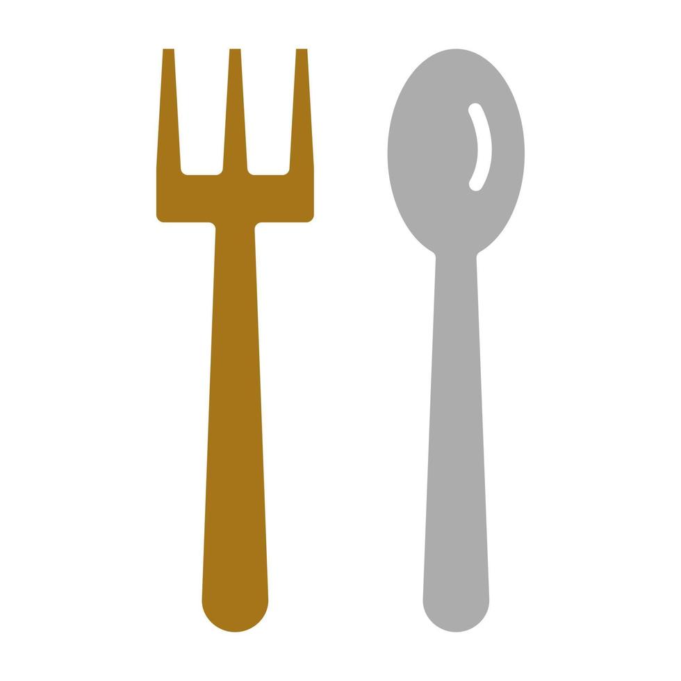 Knife and Fork Vector Icon Style