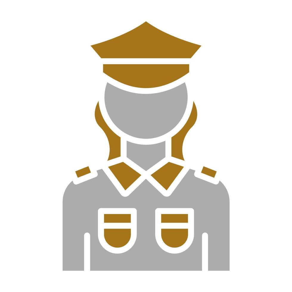 Policewoman Vector Icon Style
