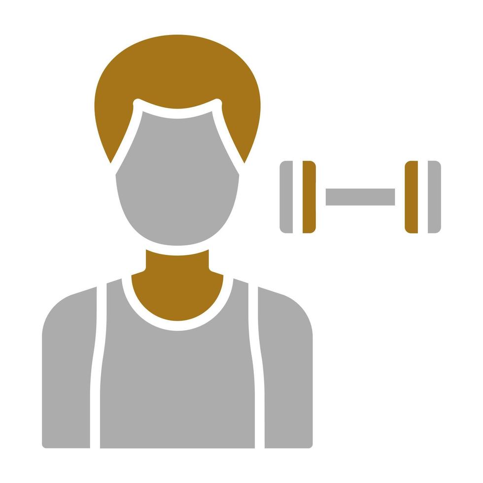 Fitness Trainer Male Vector Icon Style