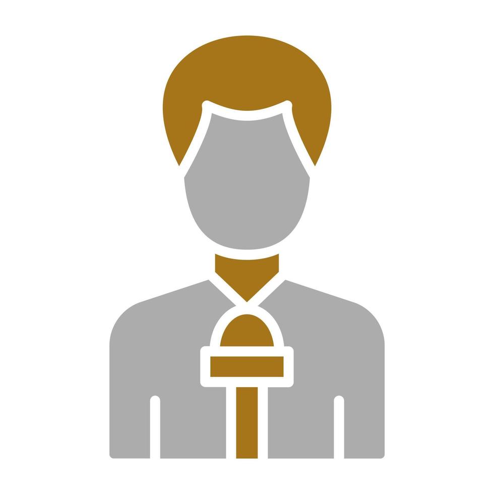 Journalist Male Vector Icon Style