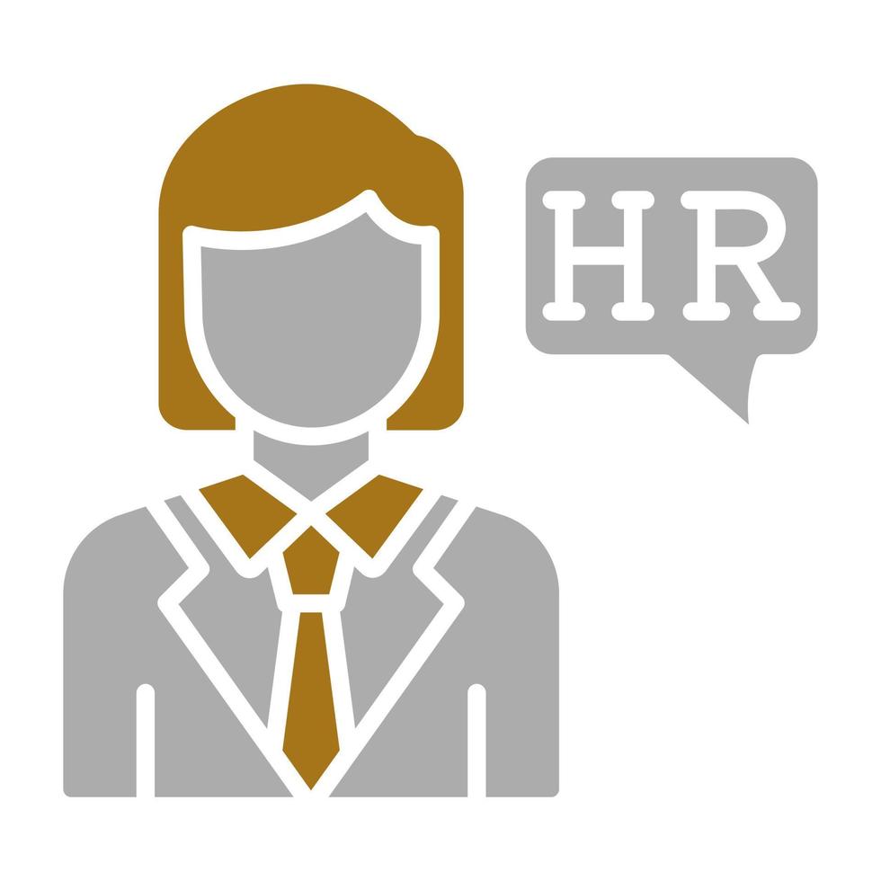 Hr Specialist Female Vector Icon Style