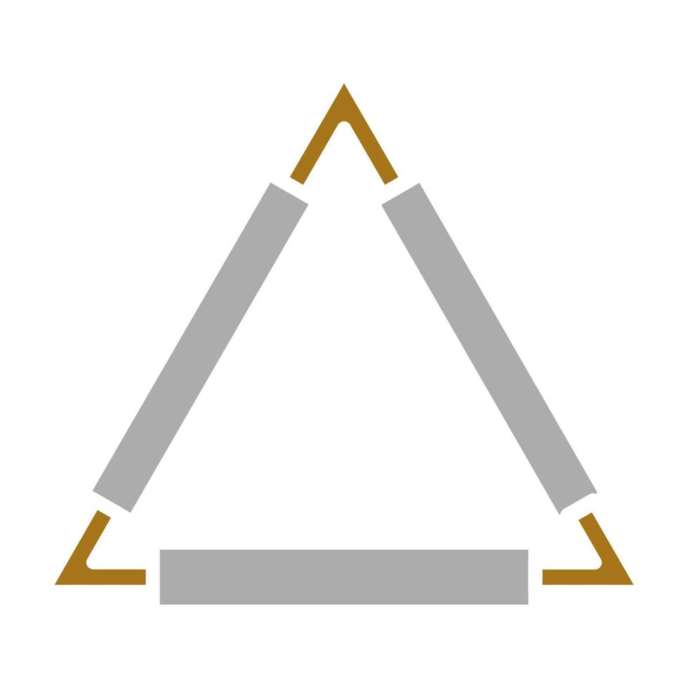 arcilla triángulo vector icono estilo