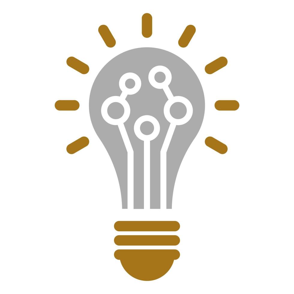 Led Lamp Vector Icon Style