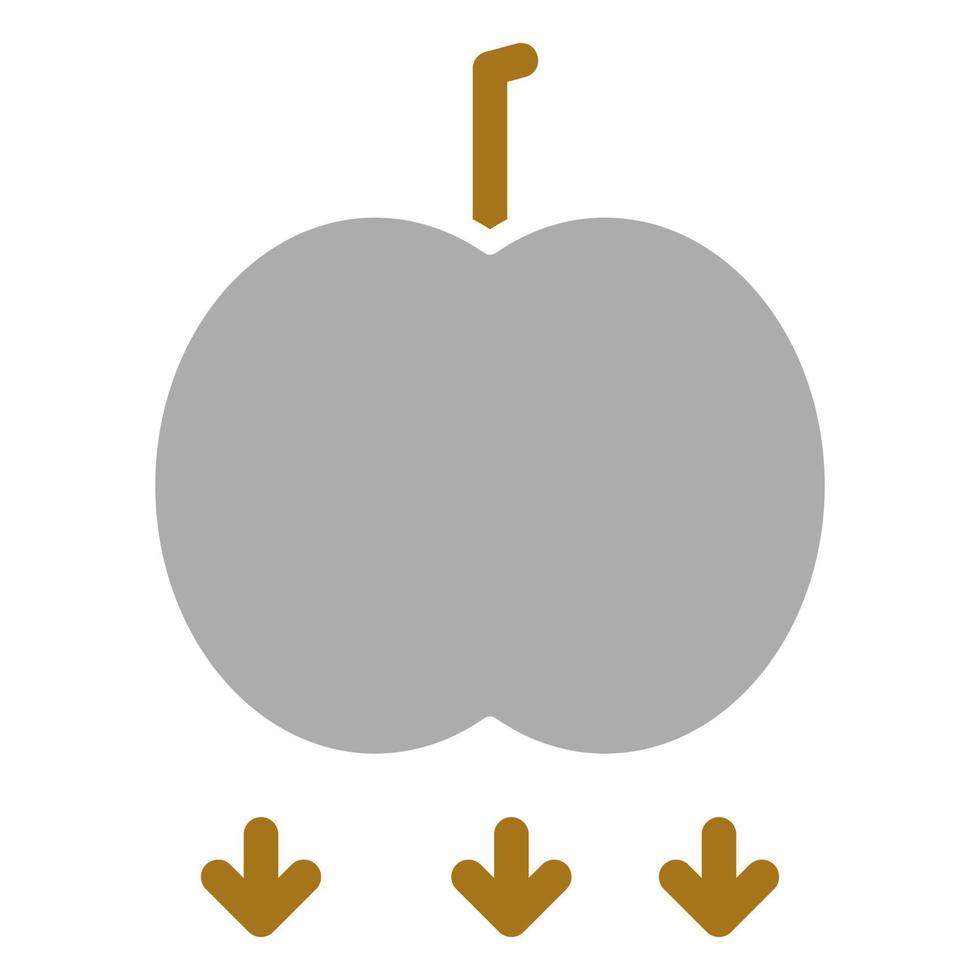 Falling Apple Vector Icon Style