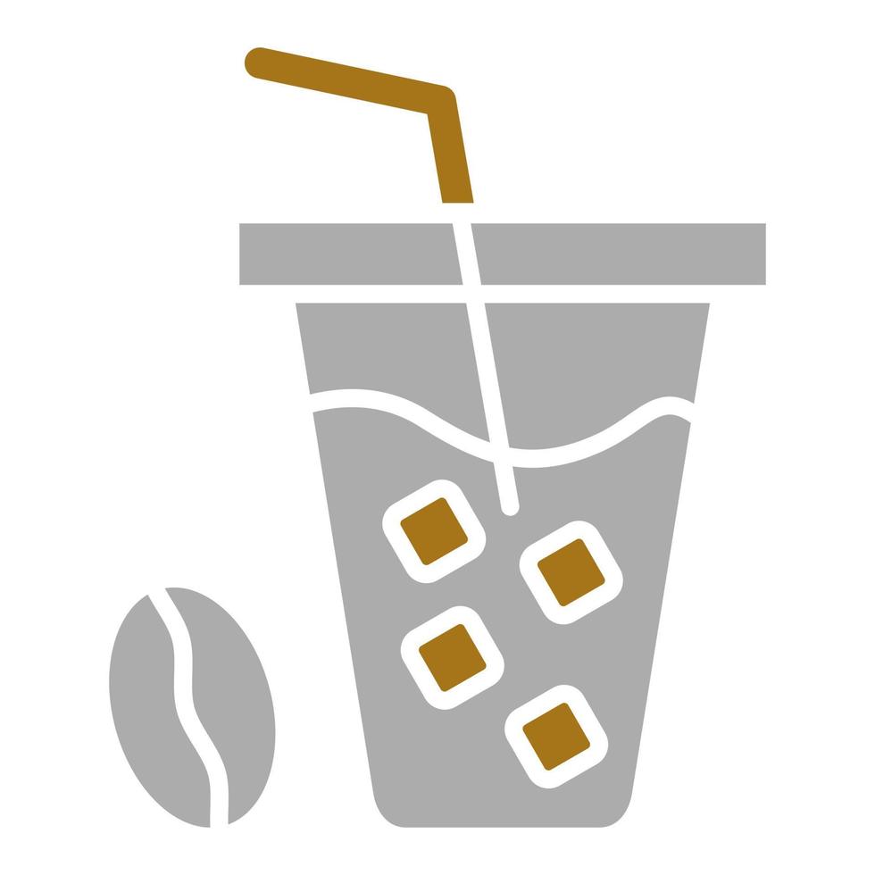 Iced Coffee Vector Icon Style