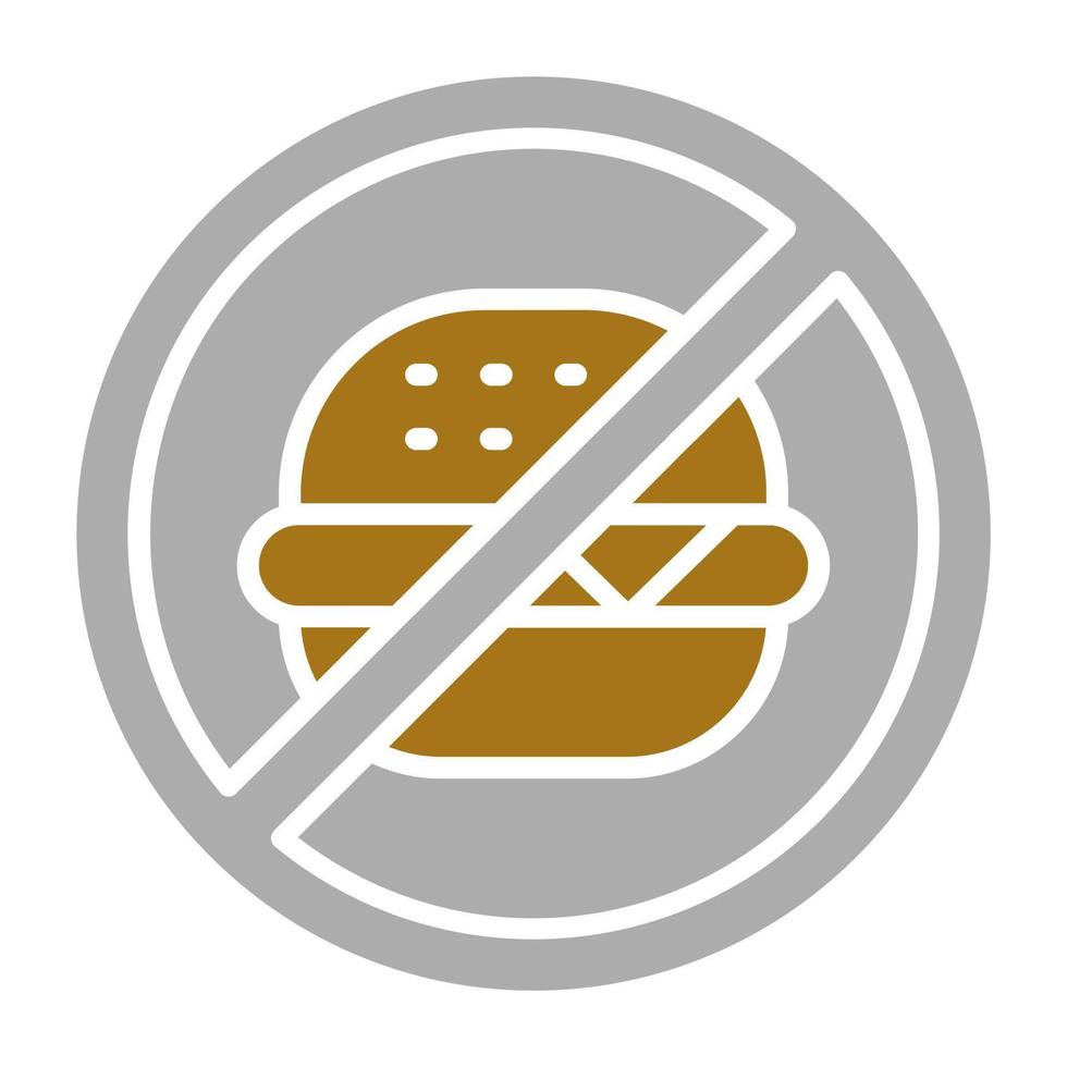 No Junk Food Vector Icon Style