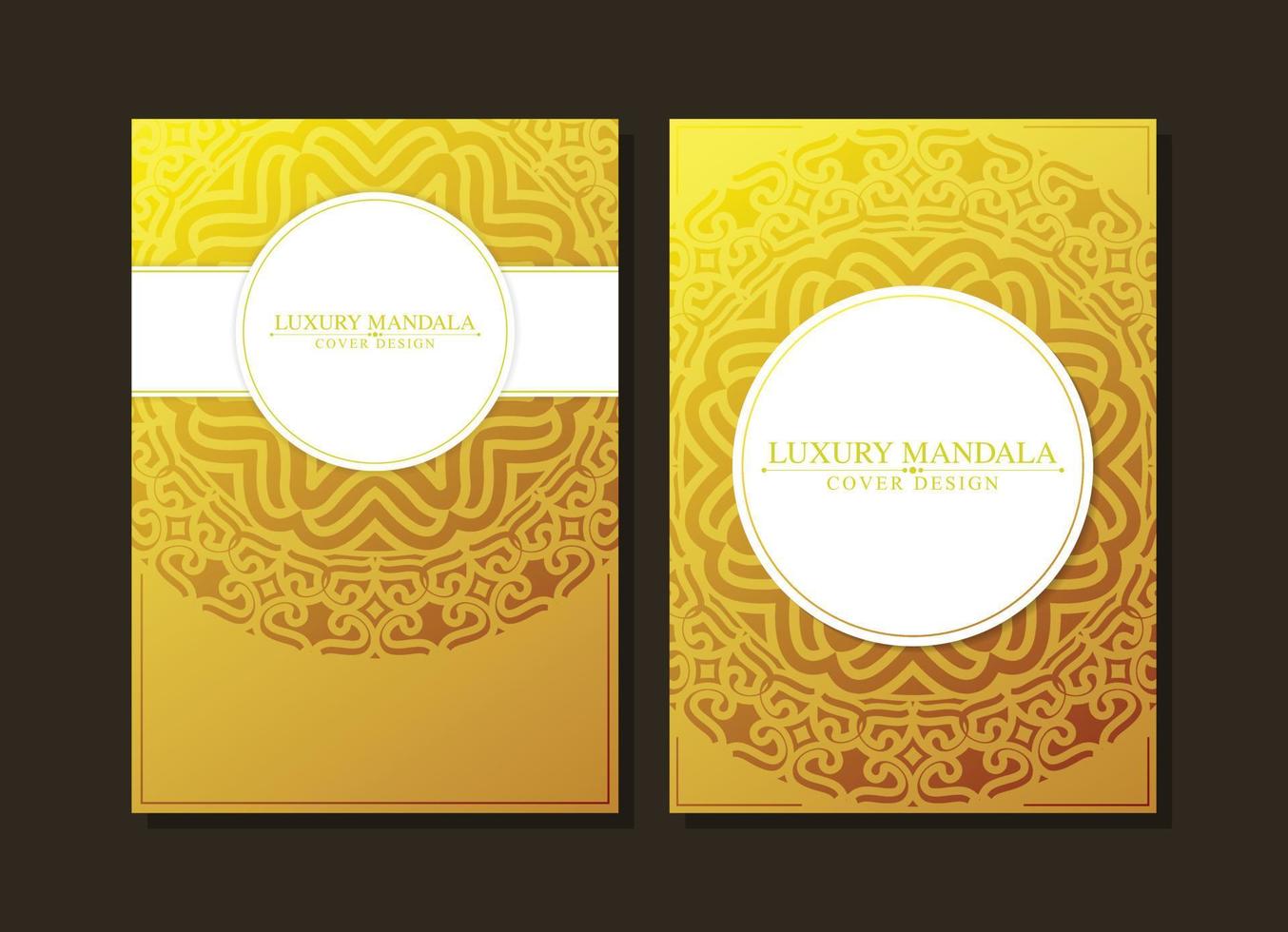 luxury cover background with mandala texture vector